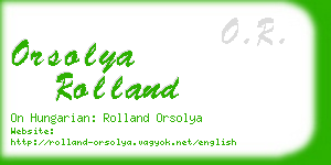 orsolya rolland business card